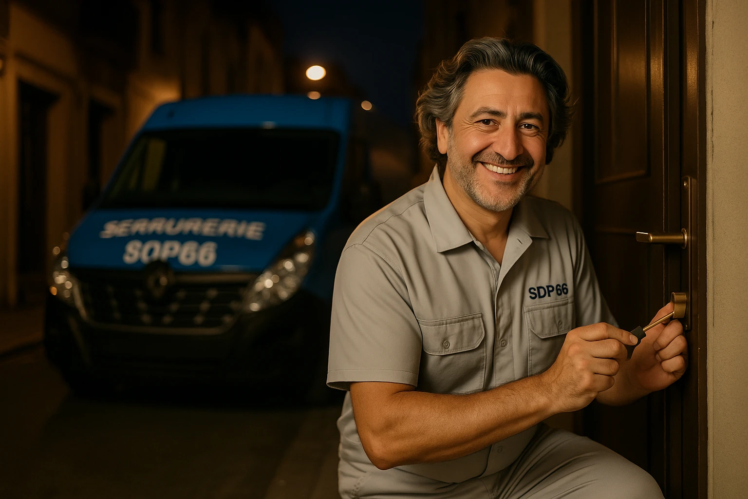 Franck, serrurier SDP66 en intervention a Perpignan